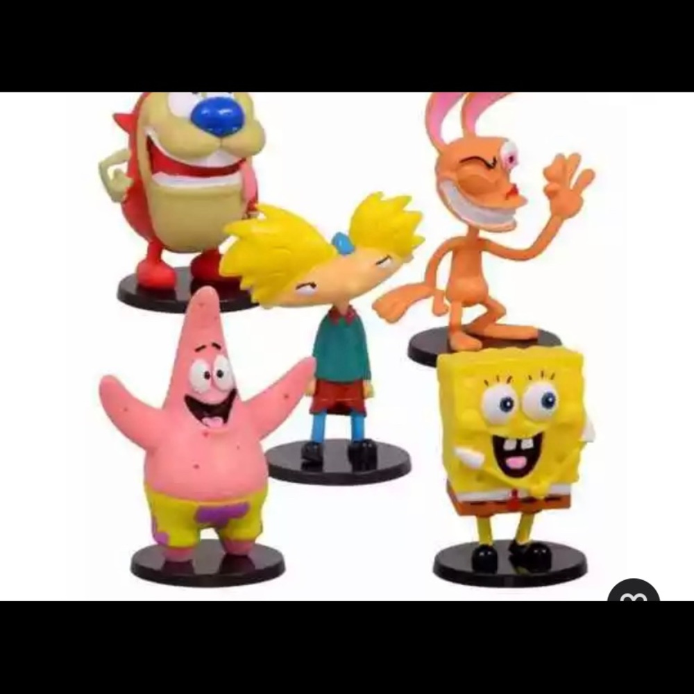 New! Nickelodeon Mini Figure Set (5) Sponge Bob